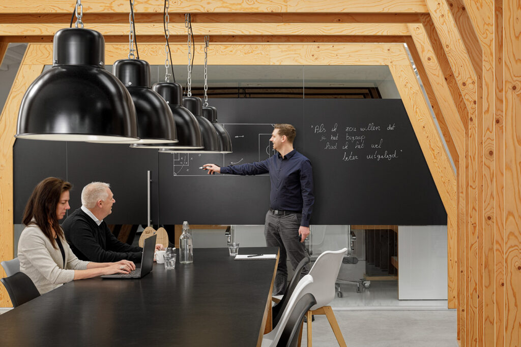 Wizt BlackBoard op glas